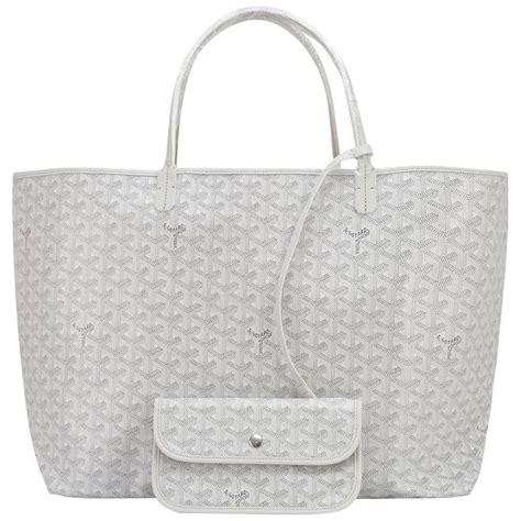 white goyard tote bag|goyard white marquises tote.